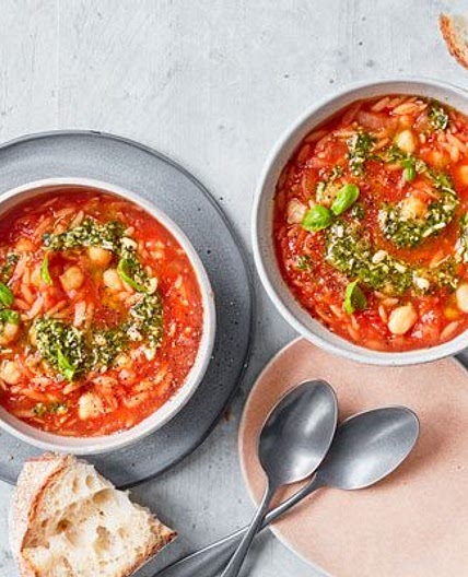 Orzo & tomato soup