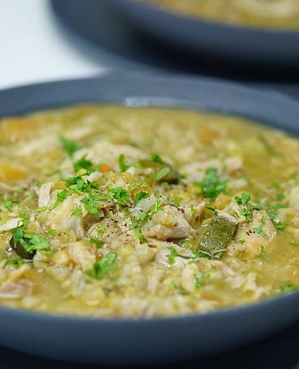 Hearty chicken and vegetable soup