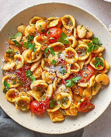 Orecchiette with butter beans, parsley, chilli & lemon