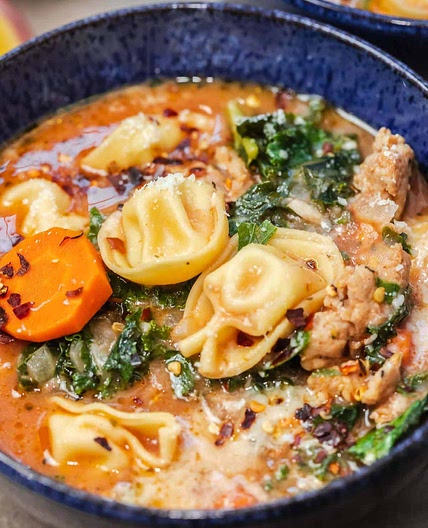 Easy Sausage Tortellini Soup