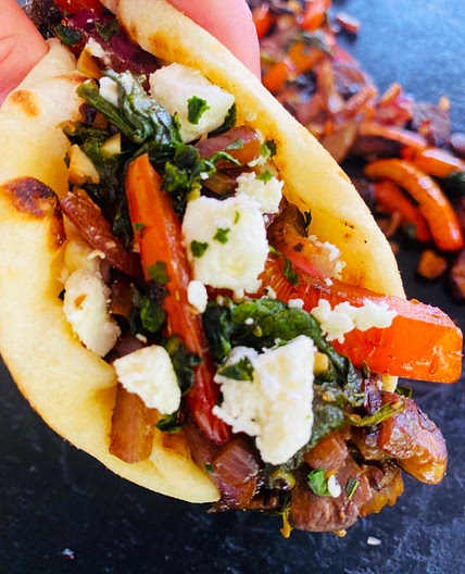 Blackstone Mediterranean Veggie Tacos