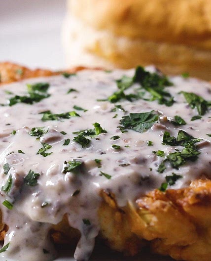 Country-Fried Cauliflower Steaks And Gravy Recipe by Tasty