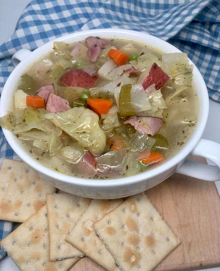 Hearty Cabbage and Ham Soup