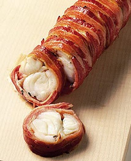 Bacon-wrapped monkfish