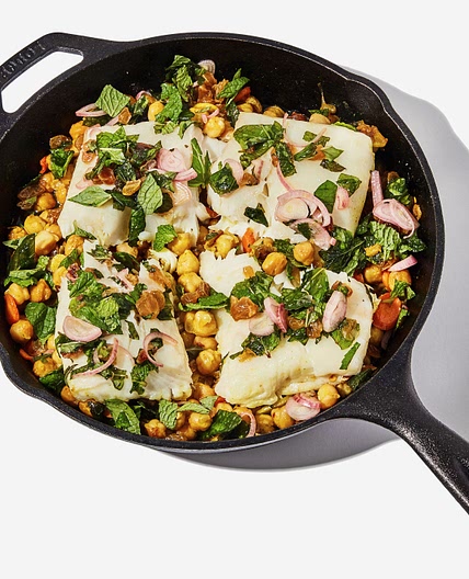 Foolproof Fish with Spiced Chickpeas