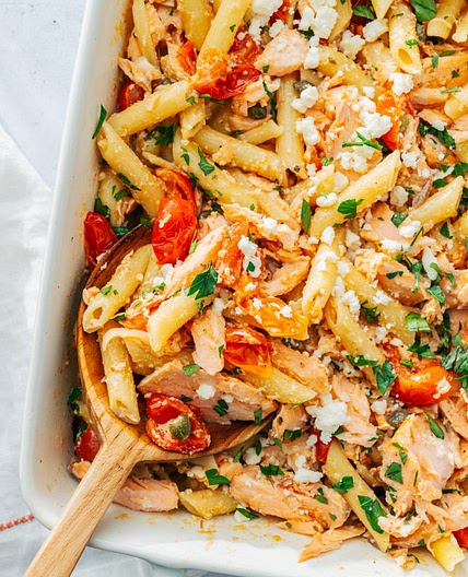 Baked Salmon Pasta
