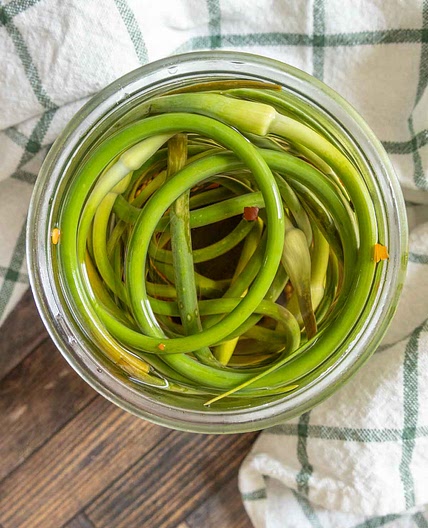Pickled Garlic Scapes