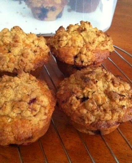 Mixed Berry Crumble Muffins recipe