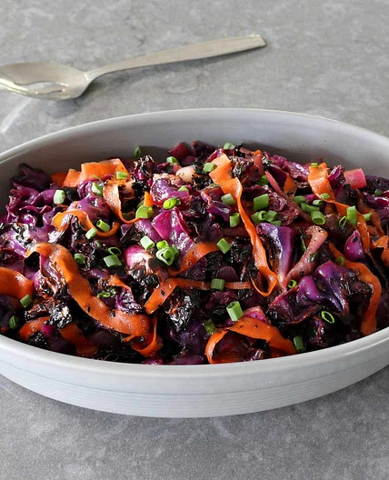 Charred Red Cabbage and Carrot Salad