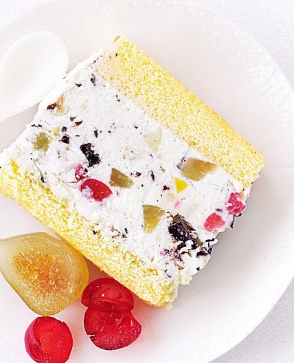 Cherry and fig cassata