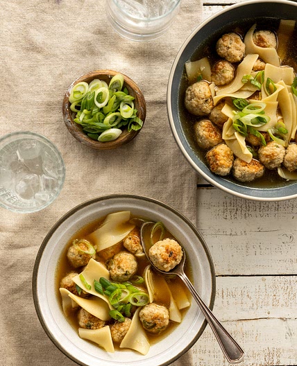 Soupe wonton déconstruite