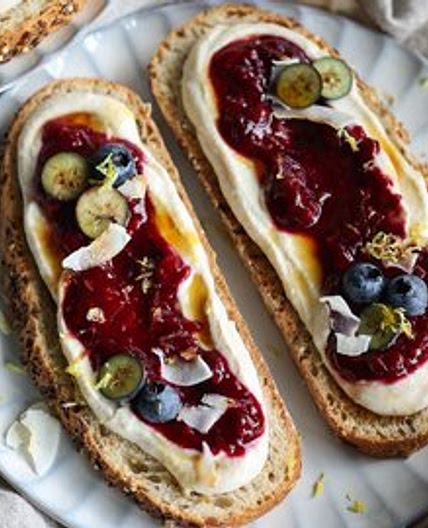 Vegan Whipped Ricotta Toast
