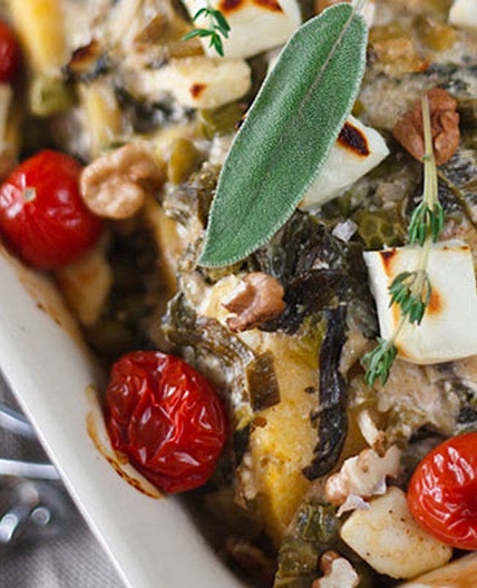 Baked vegetable polenta recipe