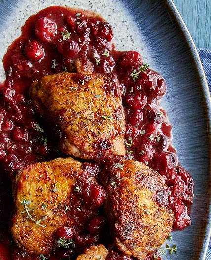 Cranberry-Balsamic Chicken Thighs