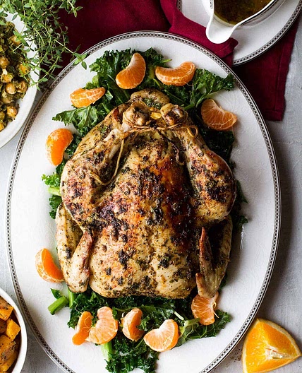 Whole Roasted Chicken with Orange Pepper and Thyme