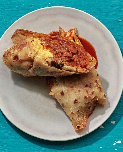 New Mexican–Style Breakfast Burritos