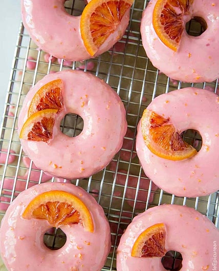 Baked Blood Orange Donuts