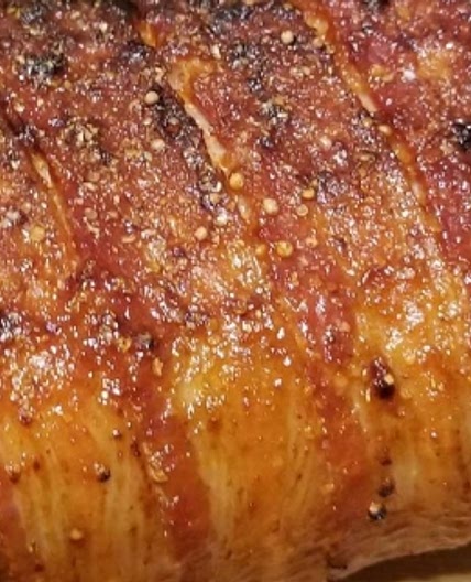 Sous Vide Bacon Wrapped Pork Loin