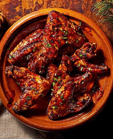 Air-fryer soy & cranberry chicken wings