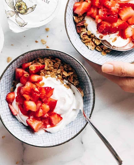 Strawberry Shortcake Yogurt Bowls