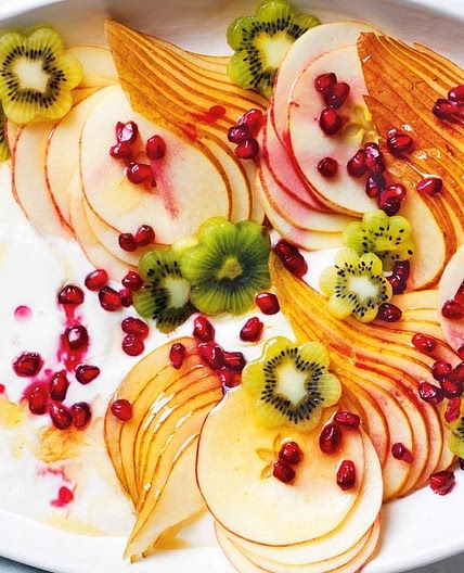Autumn fruit salad with yoghurt recipe