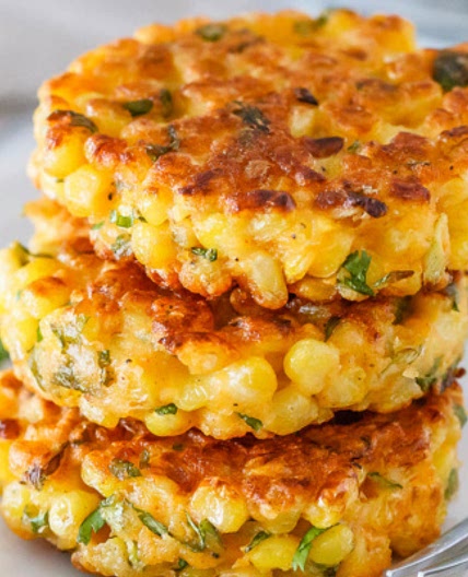 Cheesy Corn Fritters