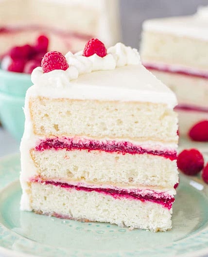 White Chocolate Raspberry Cake