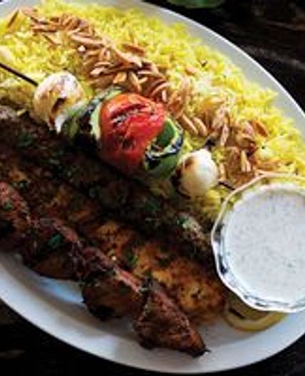 Shish Taouk (Spiced Chicken Kebabs with Garlic Yogurt Sauce)