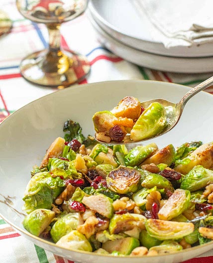 Brussels Sprouts with Walnuts and Cranberries