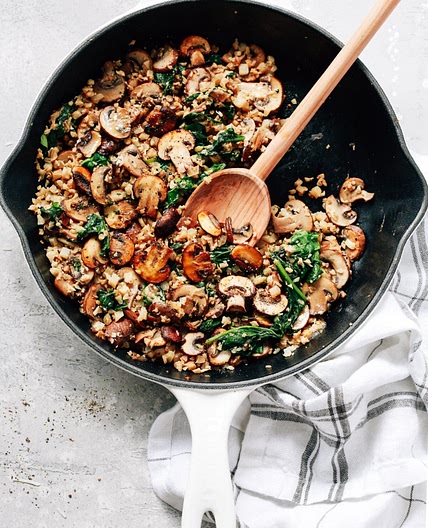 Cauliflower Rice with Mushrooms