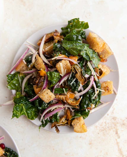 winter panzanella salad