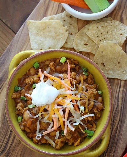 Buffalo Chicken and Bean Chili