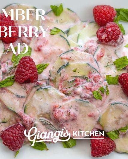 Cucumber Raspberry Salad