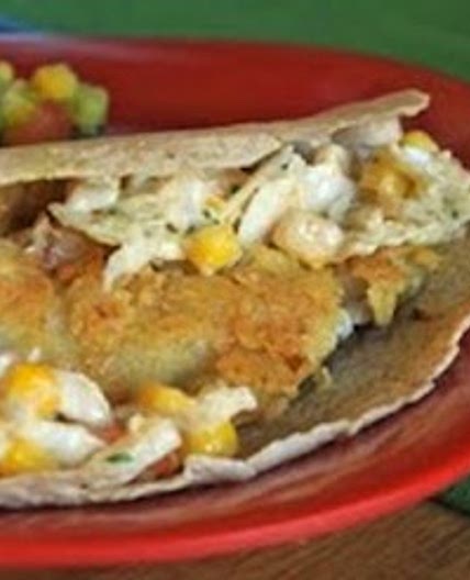 Tortilla Crusted Fish Tacos with Chipotle Slaw