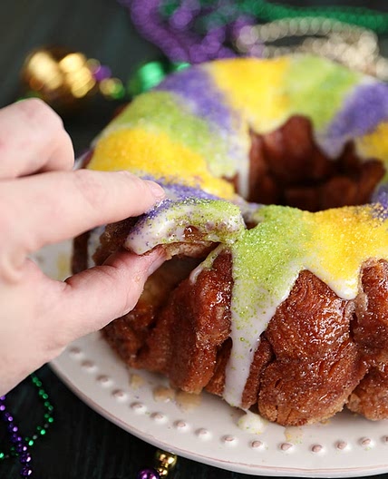 King Cake Pull-Apart Bread