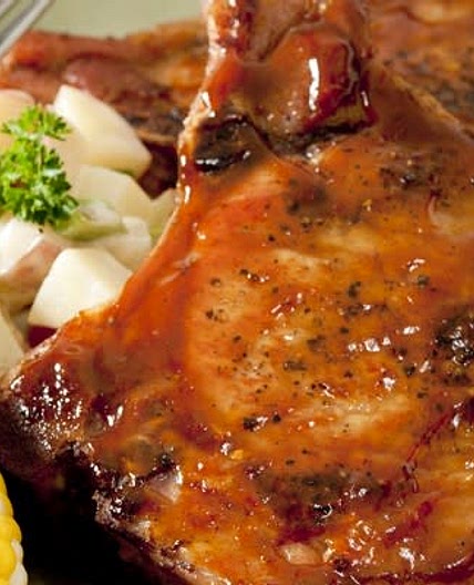 Marinated pork chops from the oven
