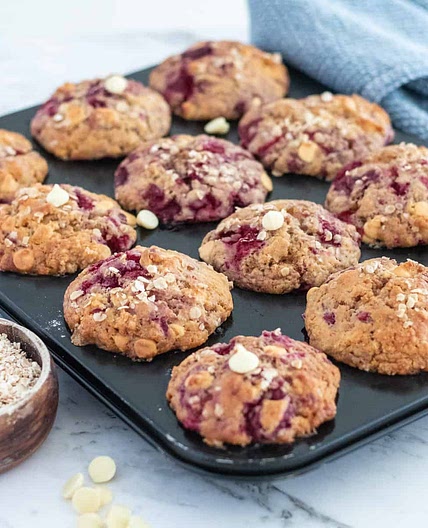 Raspberry & White Chocolate Muffins