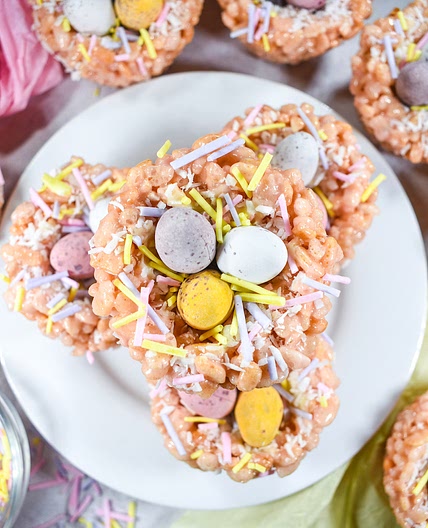 Easter Rice Krispie Bird Nest Treats