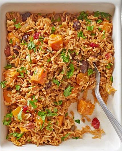 Butternut squash pilaf