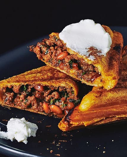 Darren Purchese's spicy lamb mince jaffle