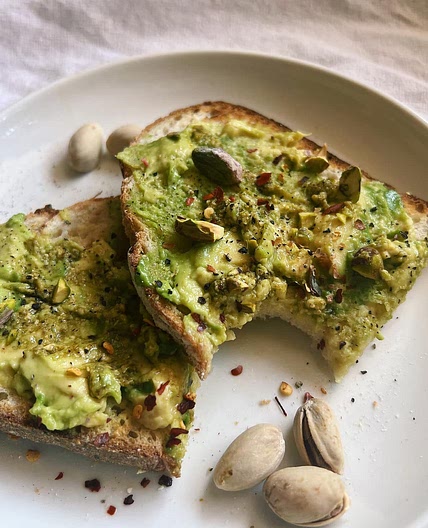 Pesto Pistachio Avocado Toast