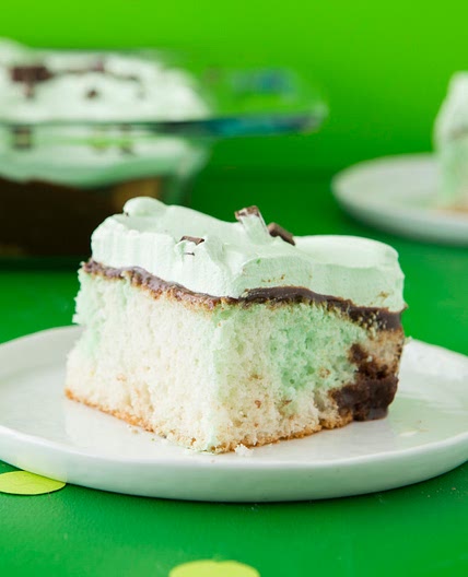 St. Patricks Day Grasshopper Fudge Cake