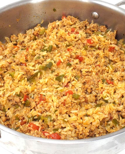 Cajun Chicken Sausage and Rice Skillet