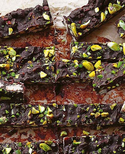 Ottolenghi's mint and pistachio chocolate fridge cake