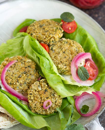 Baked Falafel Lettuce Wraps