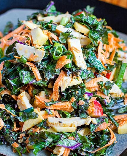 Chicken & Kale Salad With Apple