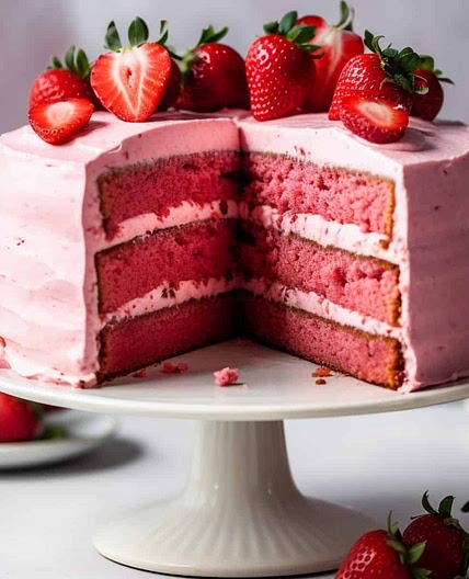 Vegan Strawberry Cake