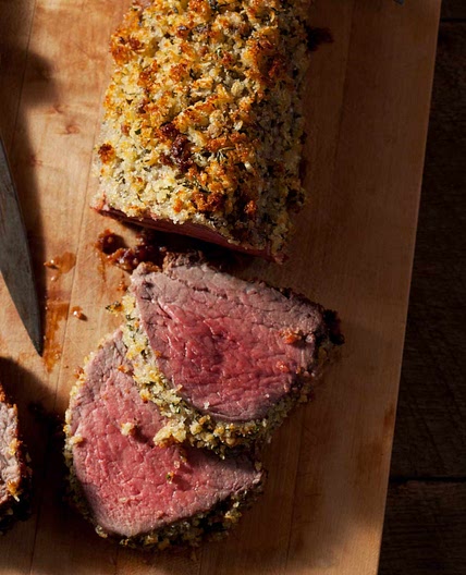 Parmesan and Herb-Crusted Beef Tenderloin