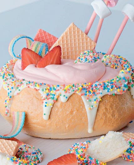 Fairy bread cob loaf dip recipe
