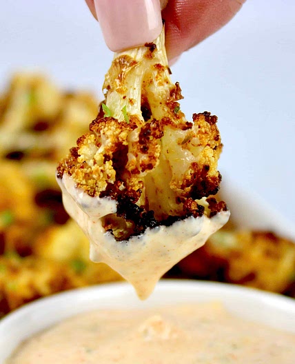 Air Fryer Cauliflower with Dipping Sauce